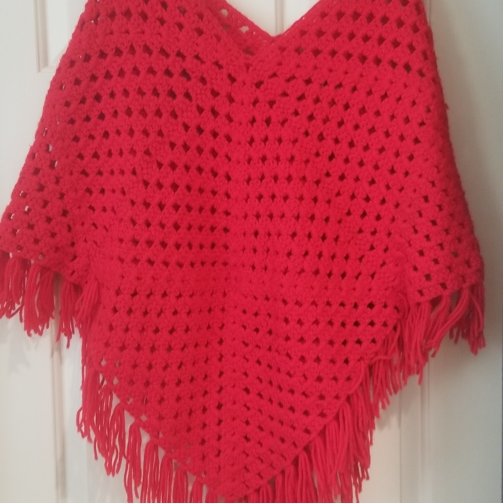 Vintage shawl poncho